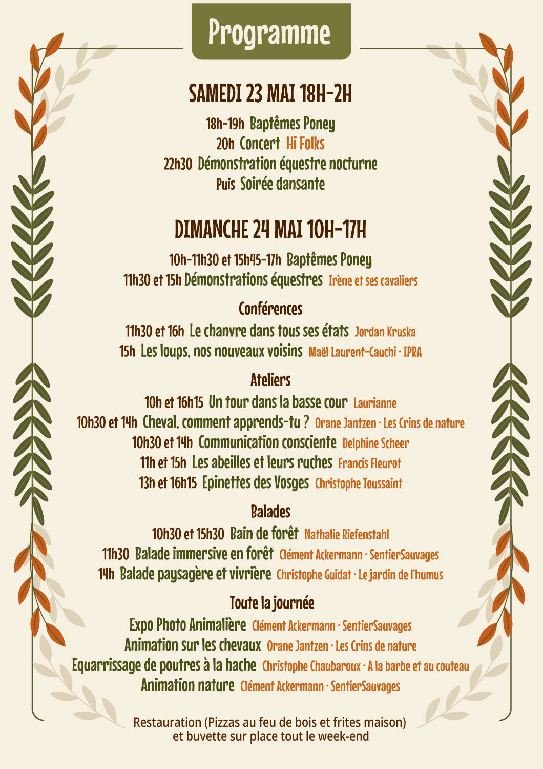 Programme Fête agriculturelle
